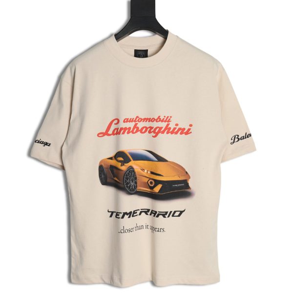 Balenciaga & Lamborghini printed short-sleeved T-shirt