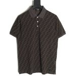 Fendi Double F full print short-sleeved POLO shirt TSK1