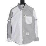 Thom Browne Contrast Shirt with Double Armband Design
