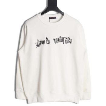 LOUIS VUITTON LV Louis VuittonLouis Vuitton LV Louis Vuitton 23FW graffiti print crew neck sweatshirt