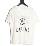 Celine distressed logo print short sleeves
