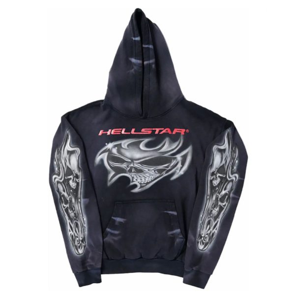 Hell Star Letters Arm Graphic Hoodie