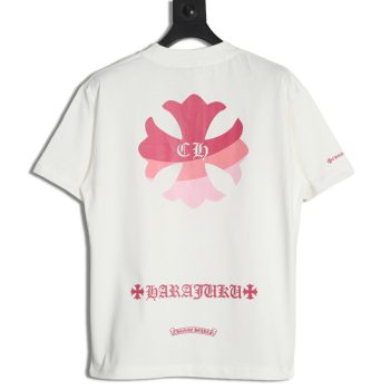 Chrome Hearts purple horseshoe gradient logo short-sleeved T-shirt