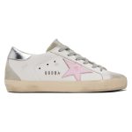 Golden Goose White & Pink Super-Star Sneakers