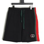 Gucci Side webbing double G embroidered lettering shorts