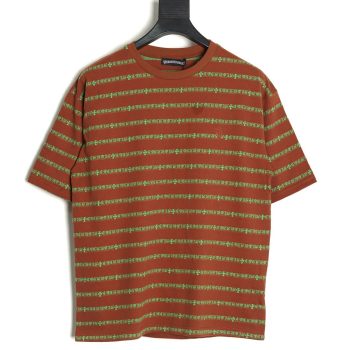 Chrome Hearts Striped Cross Short Sleeve T-Shirt TSK2