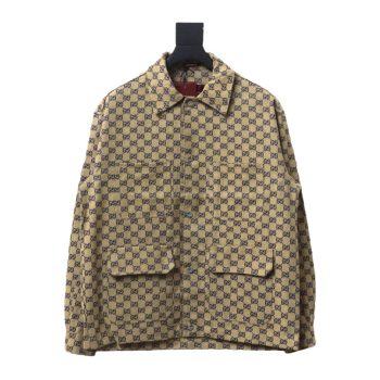 Gucci Double G all over print multi-pocket lapel jacket TSK1