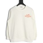 Hermes logo print crew neck sweatshirt