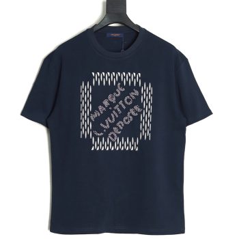 Louis Vuitton tricolor beaded embroidered short-sleeved T-shirt TSK1