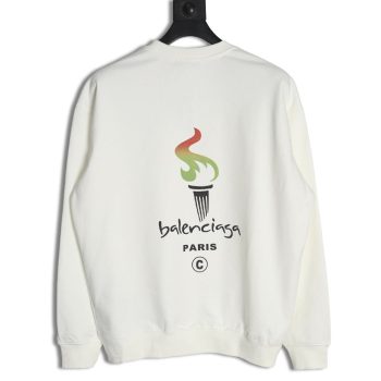 Balenciaga Torch Flame Print Crewneck Sweatshirt