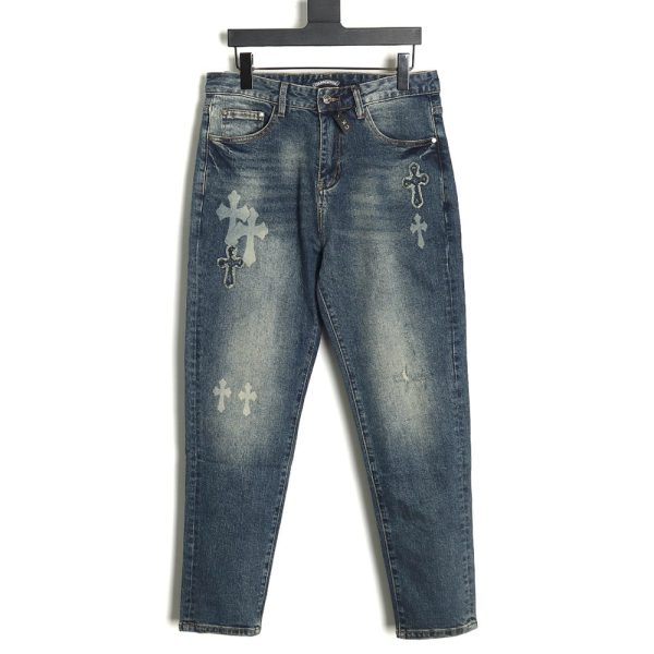 Chrome Heart Classic Cross Denim Pants