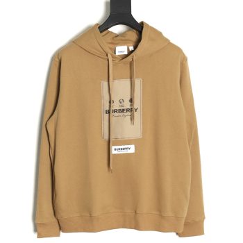 Burberry chest label hooded sweatshirt