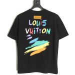 Louis Vuitton hand-painted colorful logo graffiti short-sleeved T-shirt TSK1