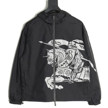 Burberry Equestrian Rider Logo Nylon Jacket