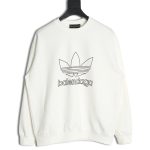 Balenciaga x Adidas Trefoil print crew neck sweatshirt