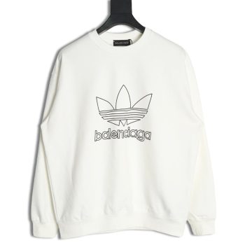 Balenciaga x Adidas Trefoil print crew neck sweatshirt