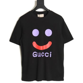 Gucci smiley print crew neck short sleeves