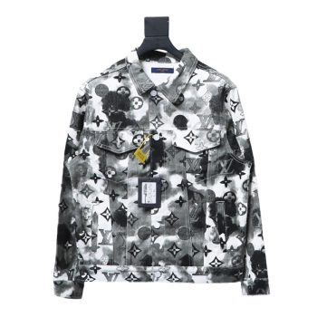 LouisVuitton ink camouflage monogram full print denim jacket