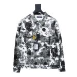 LouisVuitton ink camouflage monogram full print denim jacket