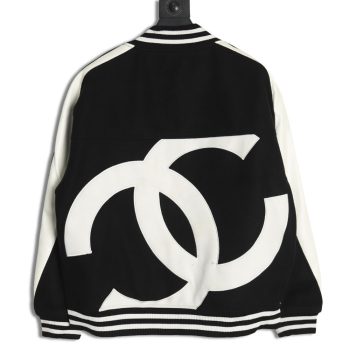 Chanel splicing embroidery baseball jacket TSK1