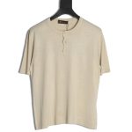 Loro Piana Henley Collar Short Sleeve T-Shirt