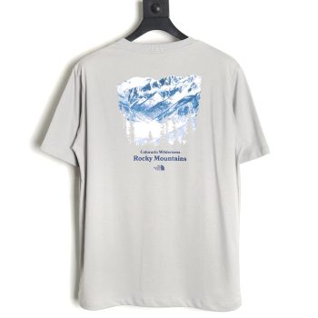The North face snow mountain forest print short-sleeved T-shirt