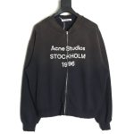 Acne Studios 1996 distressed washed baseball jacket