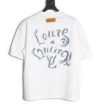 Louis Vuitton hand-painted graffiti lettering print short sleeves