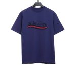 Balenciaga front and rear cola graffiti print short sleeves