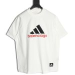 Balenciaga & Adidas co-branded embroidered short-sleeved T-shirt