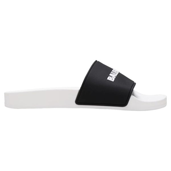 Balenciaga Pool Slides 'White Black'