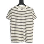 Saint Laurent black and white striped short-sleeved T-shirt