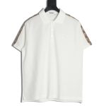 Burberry Warhorse Embroidery Check Shoulder Short Sleeve Polo Shirt