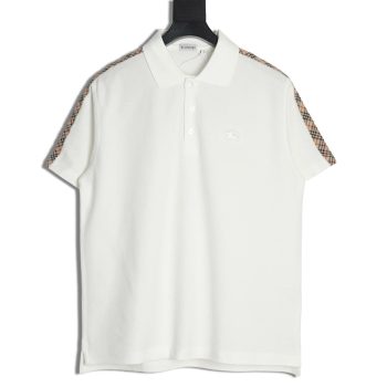 Burberry Warhorse Embroidery Check Shoulder Short Sleeve Polo Shirt