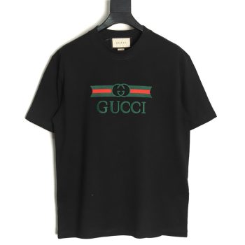 Gucci Double G stripe embroidered short sleeves TSK1